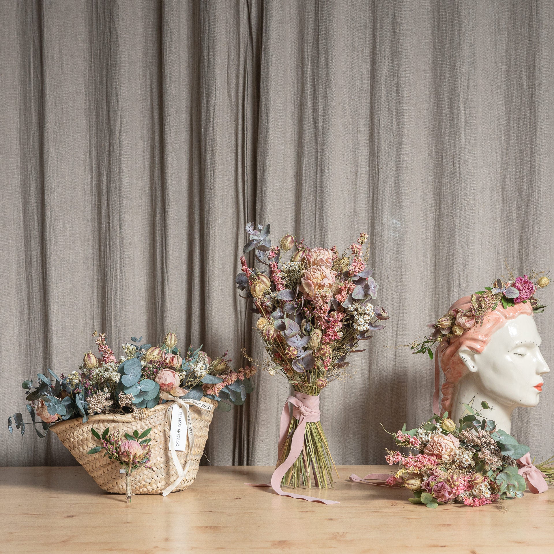 Ramo de Novia con Peonías Preservadas