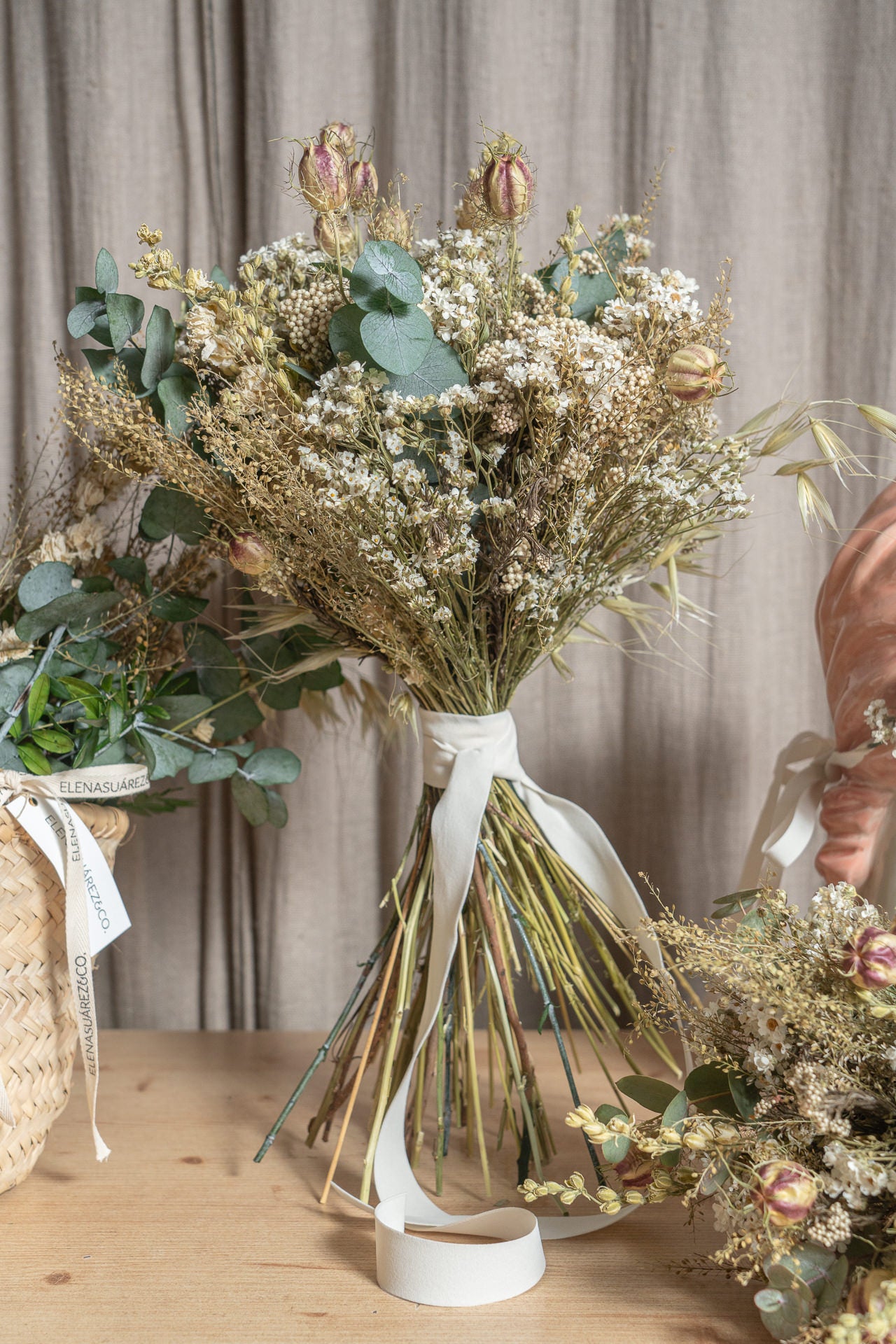 Ramo de Novia con flores Silvestres Blancas Preservadas 2