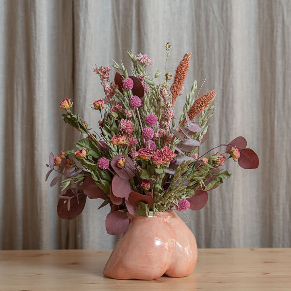 Miss y Mini Bum Bum rosa con Flores Preservadas 5