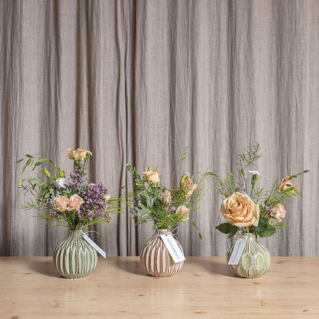 Juego de 3 Violeteros Cerámicos